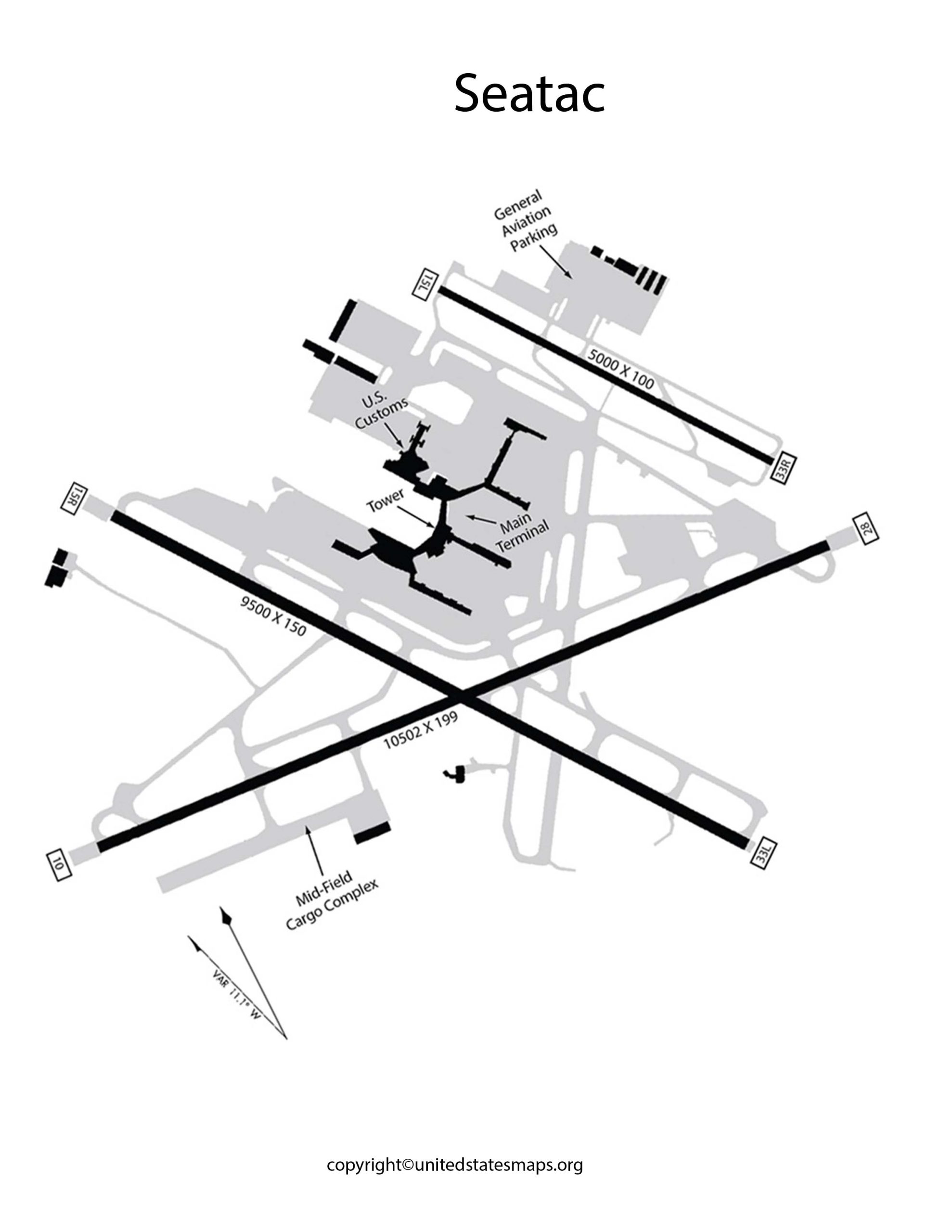 Seatac Airport Map | Seattle Tacoma Airport Map Terminals