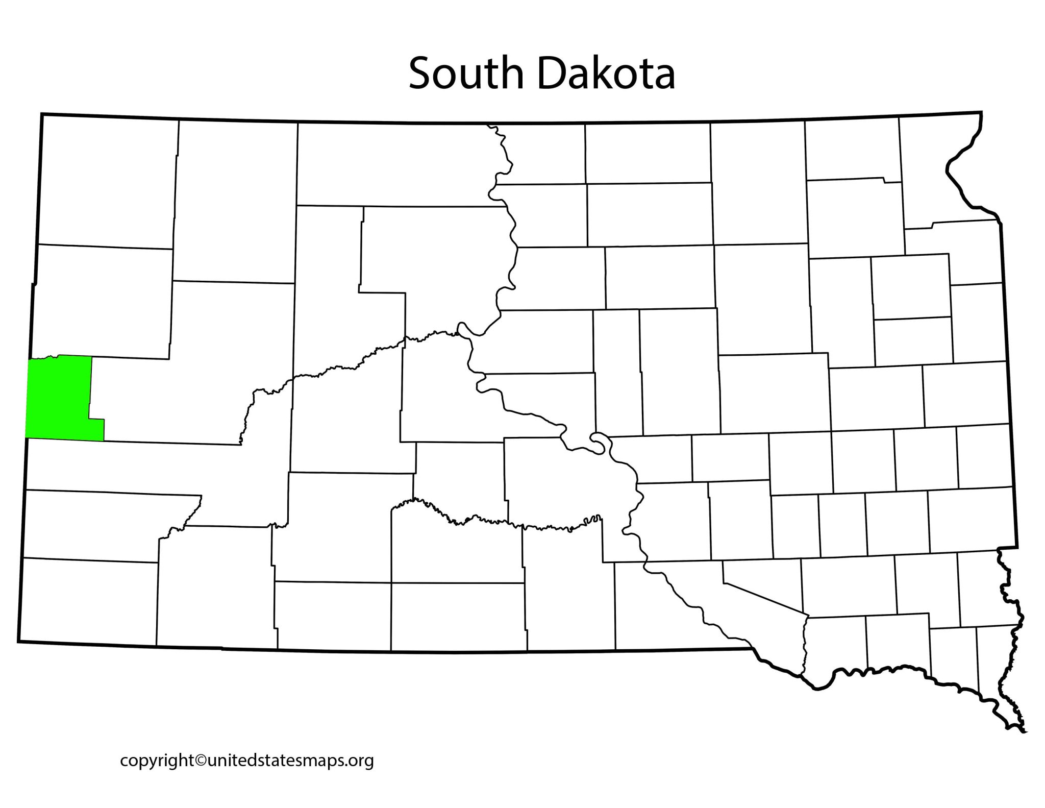 South Dakota County Map | County Map of South Dakota