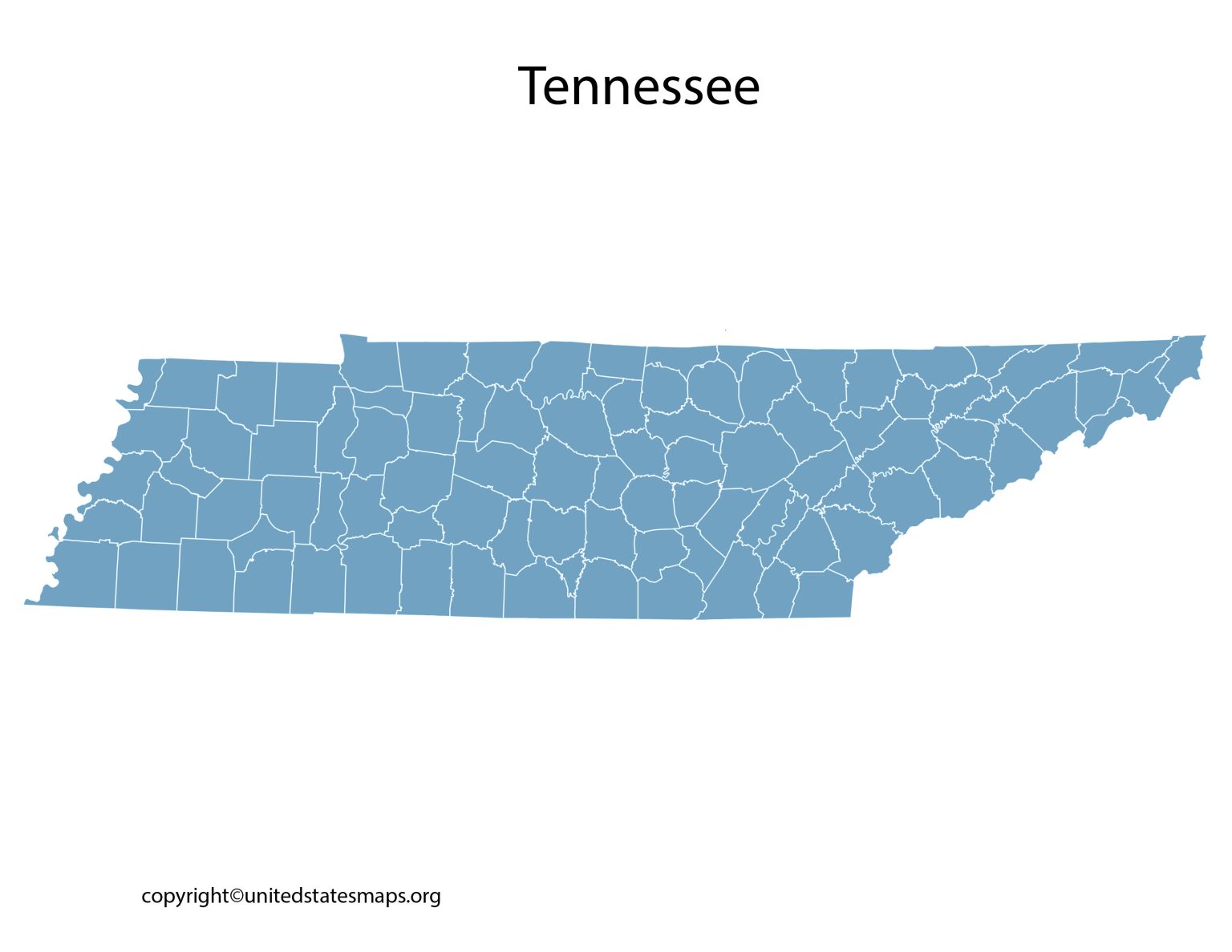 Tennessee County Map | Map of Counties in Tennessee