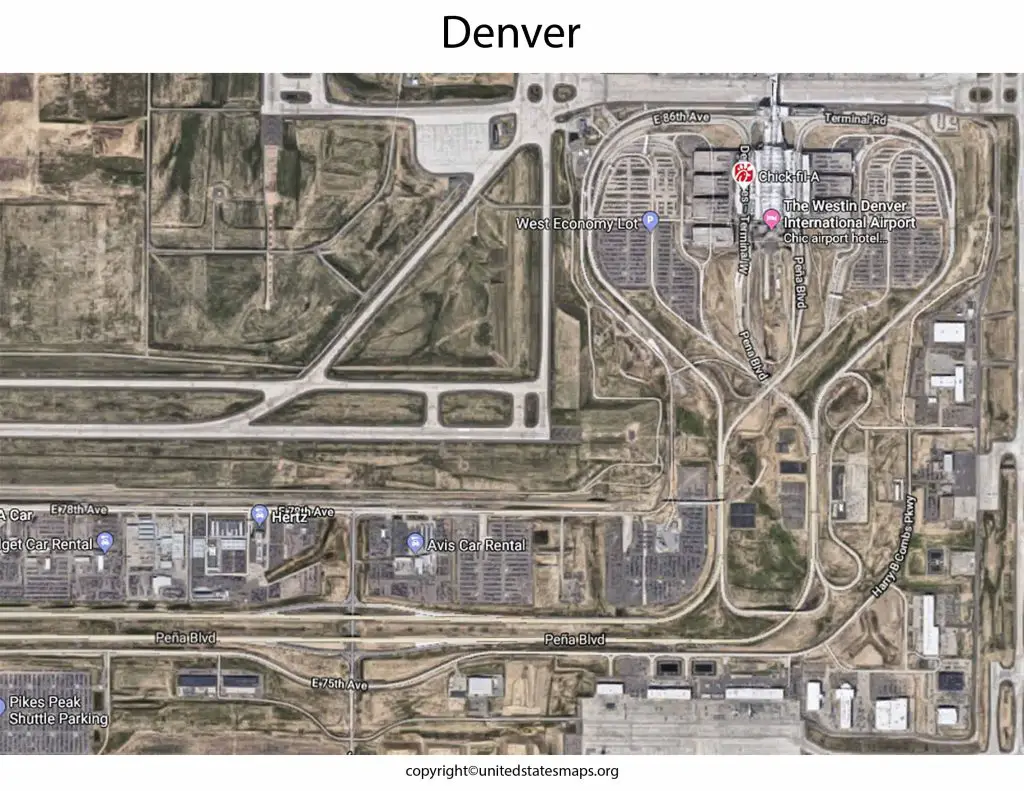 Terminal Map of Denver Airport