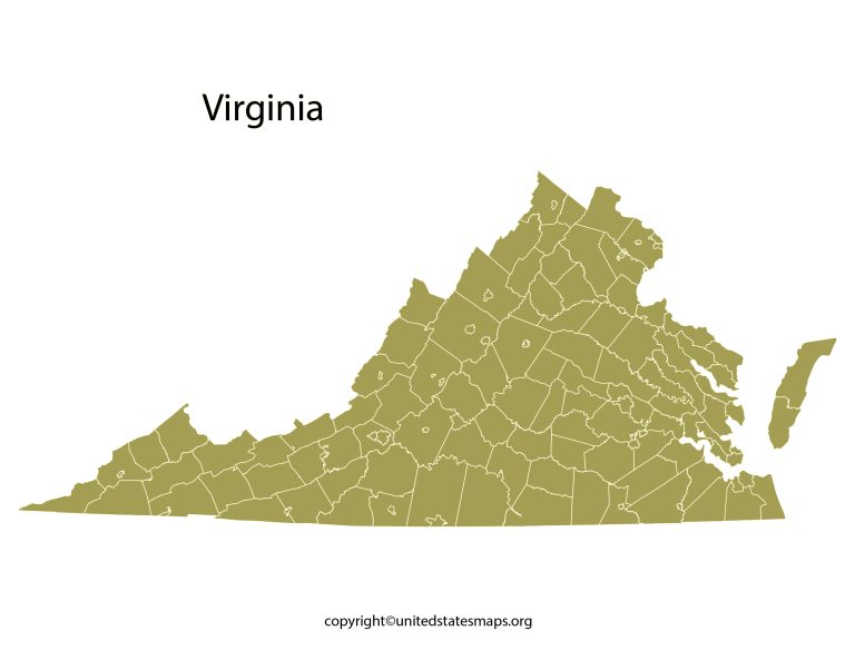 Virginia County Map | County Map of Virginia with Cities