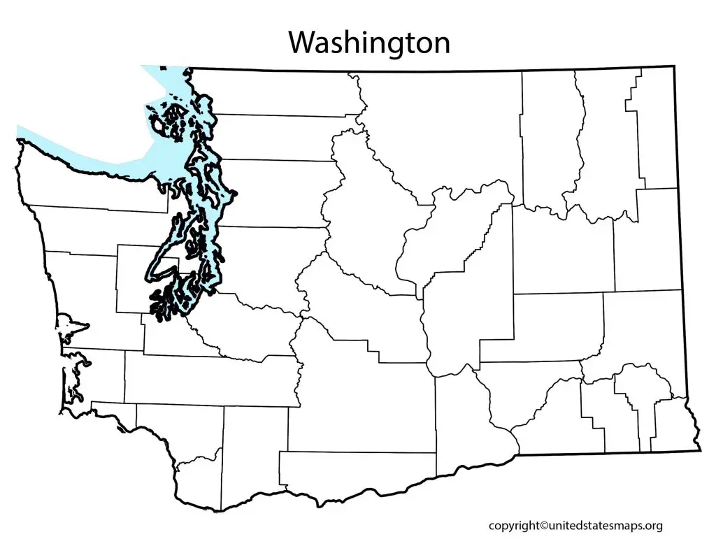 Washington map by county