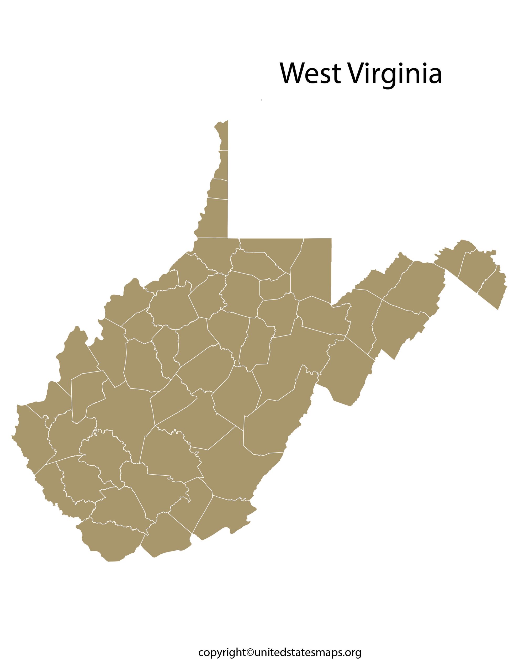 West Virginia County Map Map Of Counties In West Virginia 3216