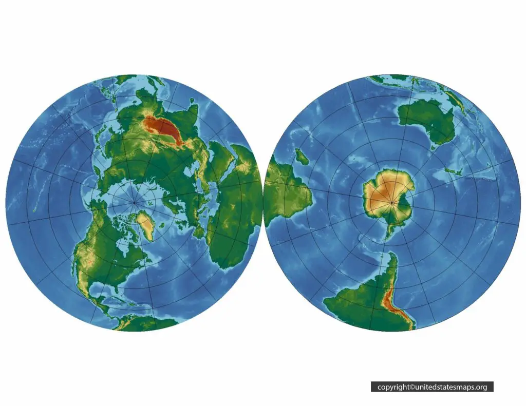 World Map Flat Earth