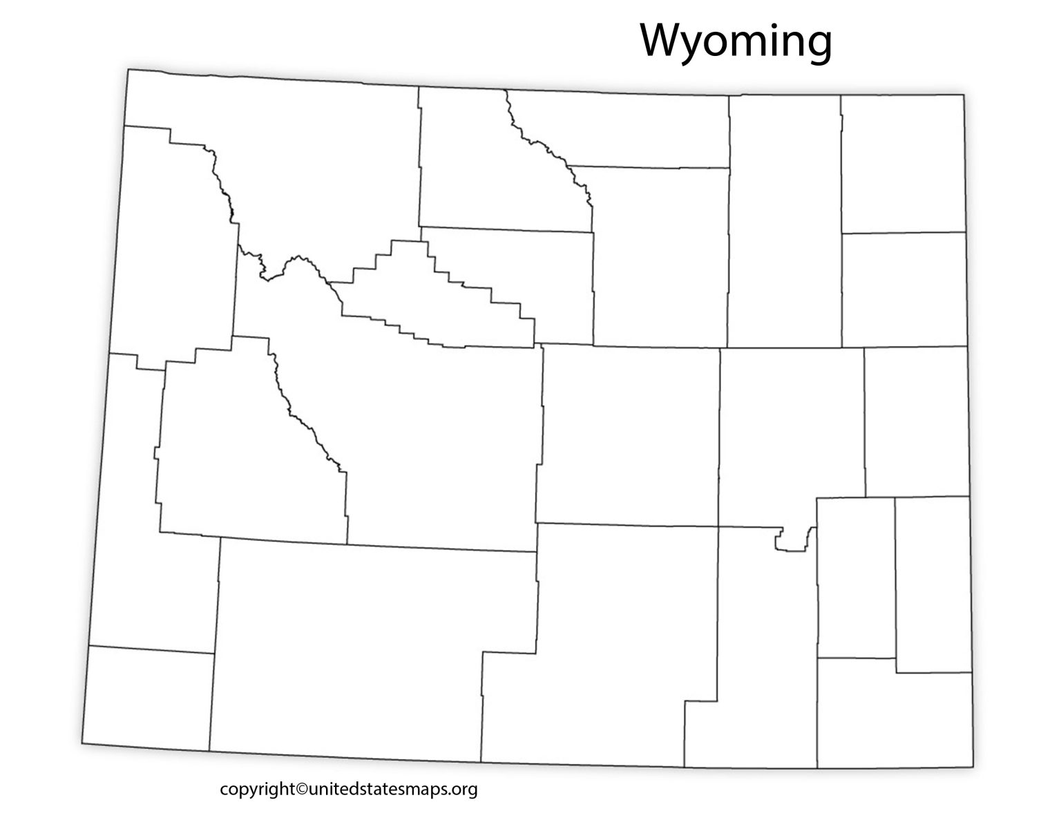 Wyoming County Map | Map of Counties in Wyoming with Cities