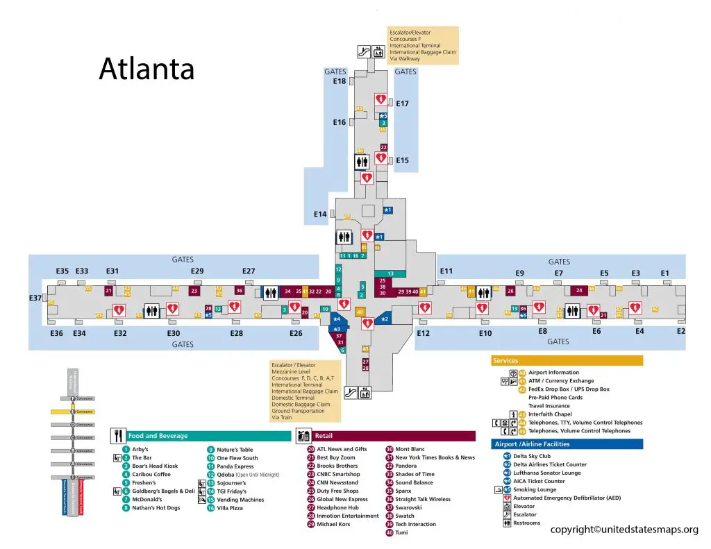 atlanta airport map