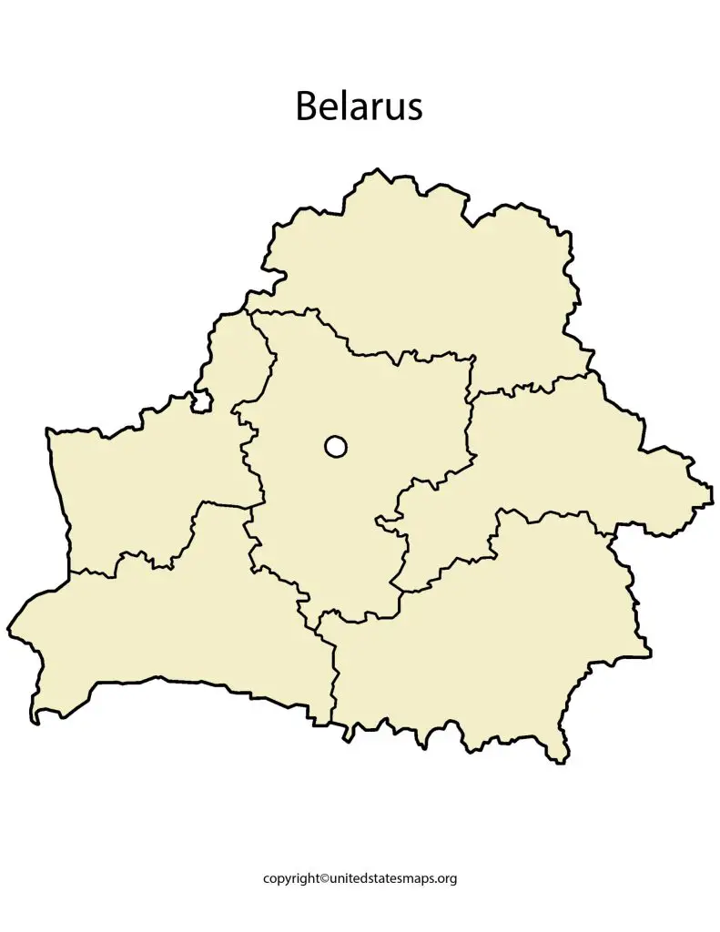 blank map Belarus