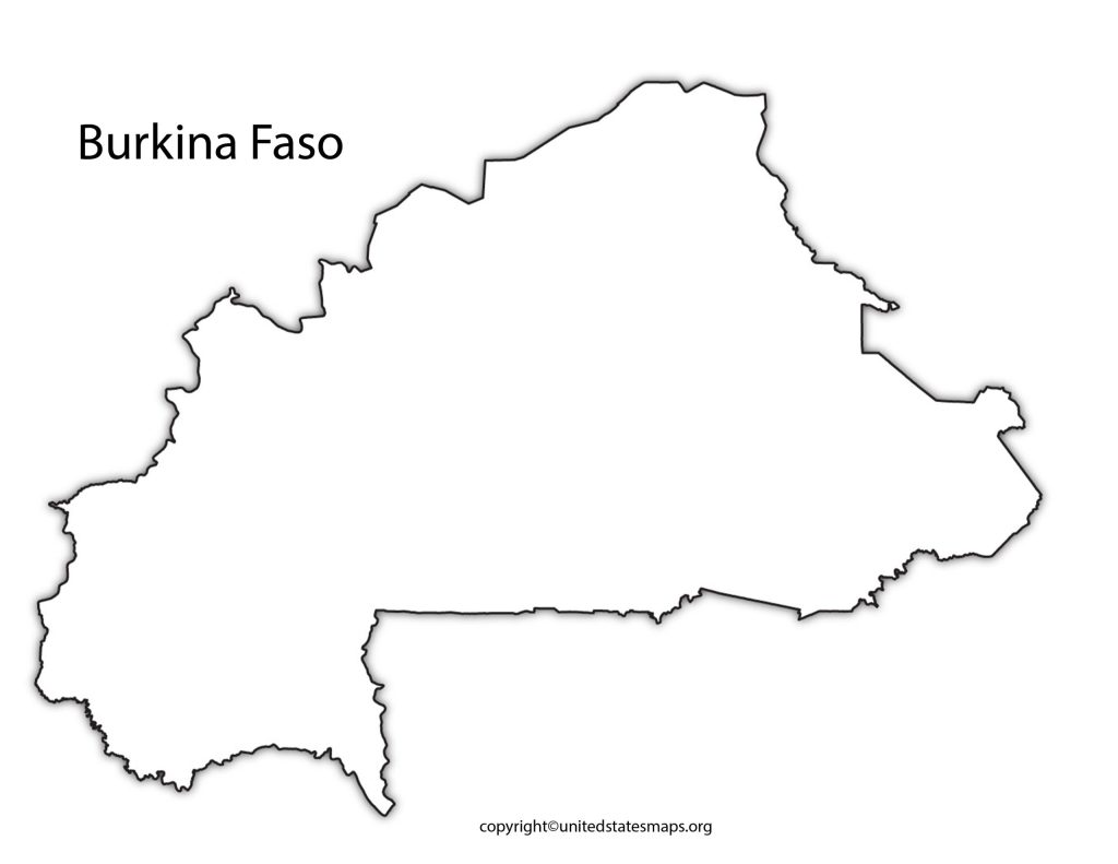 blank map Burkina Faso