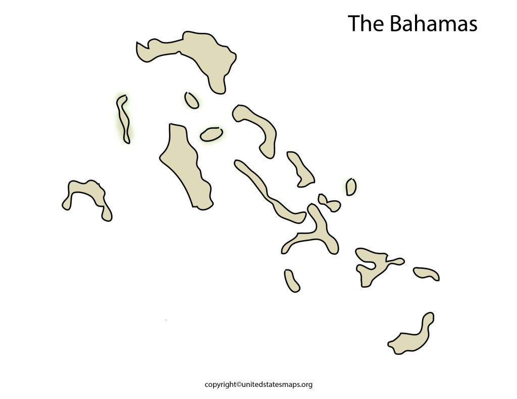 blank map of The Bahamas