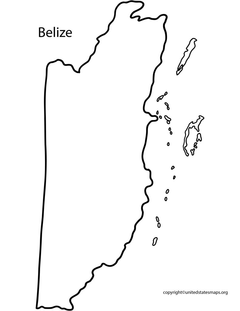 blank outline map of Belize