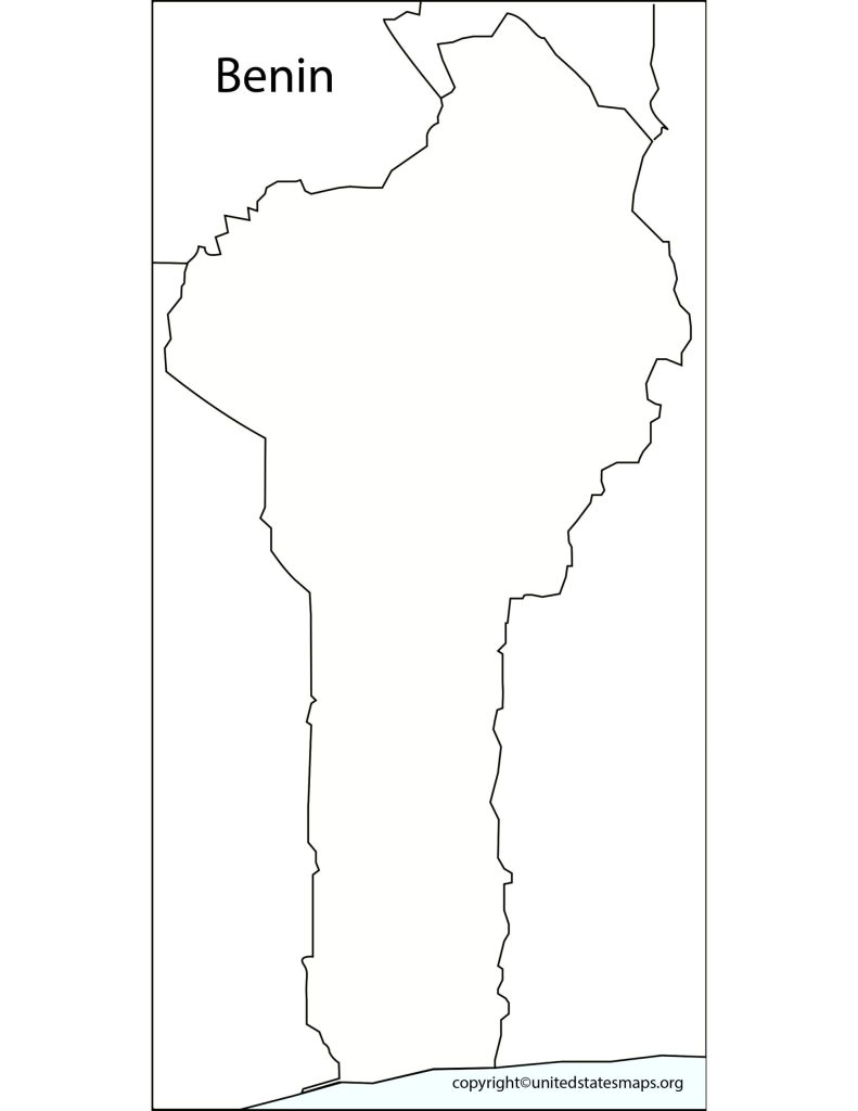 blank outline map of Benin