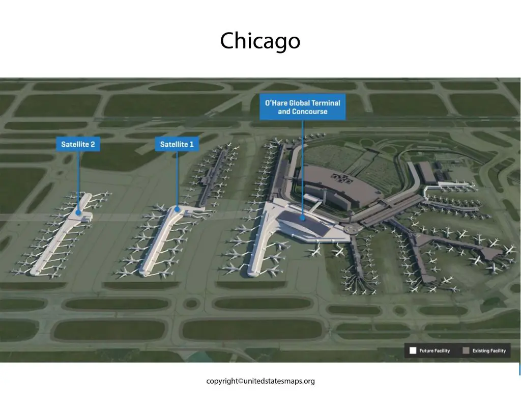 chicago airport map