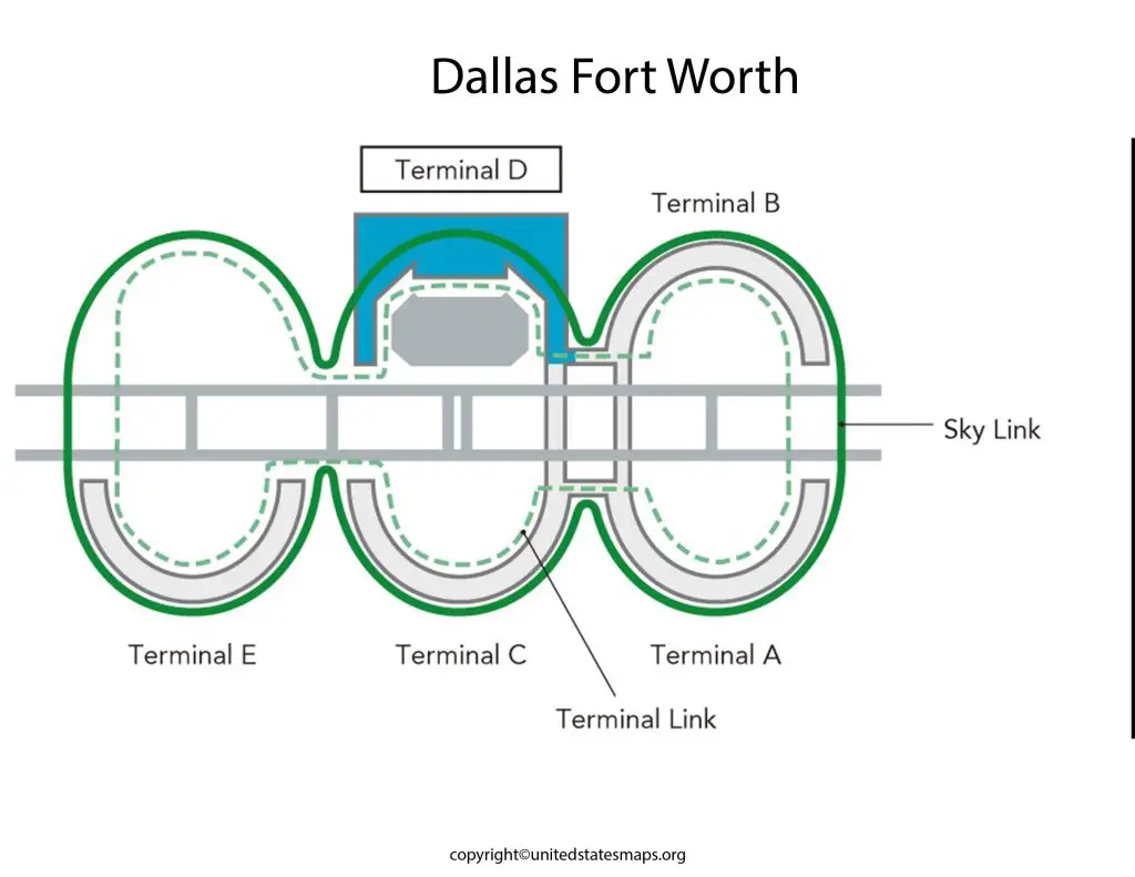 dfw airport map
