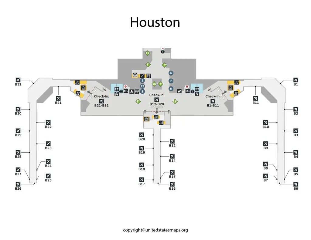 houston airport map