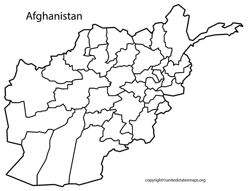 map of Afghanistan blank