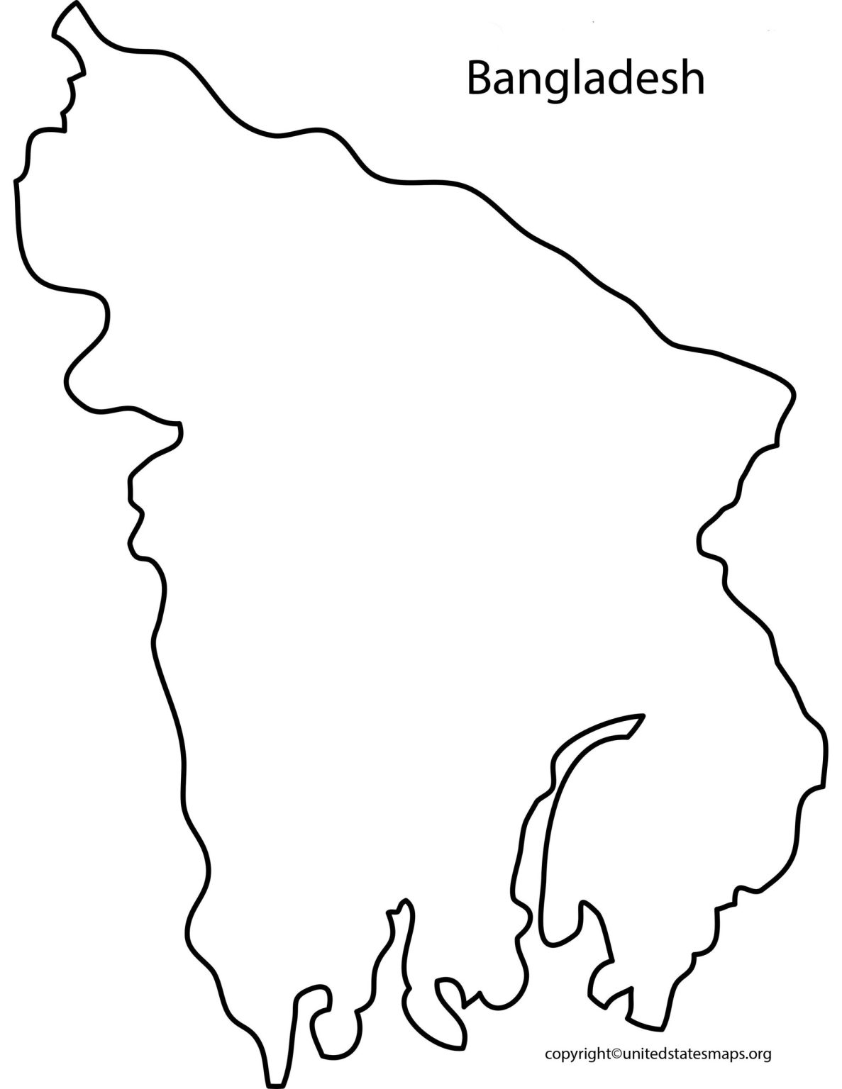 Blank Bangladesh Map | Map of Bangladesh Blank