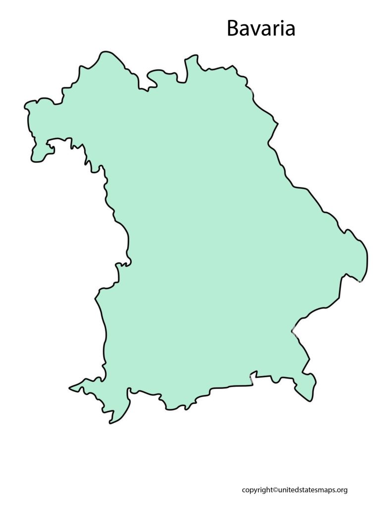 map of Bavaria blank