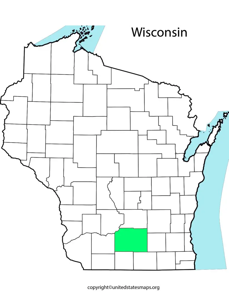 map of Wisconsin counties