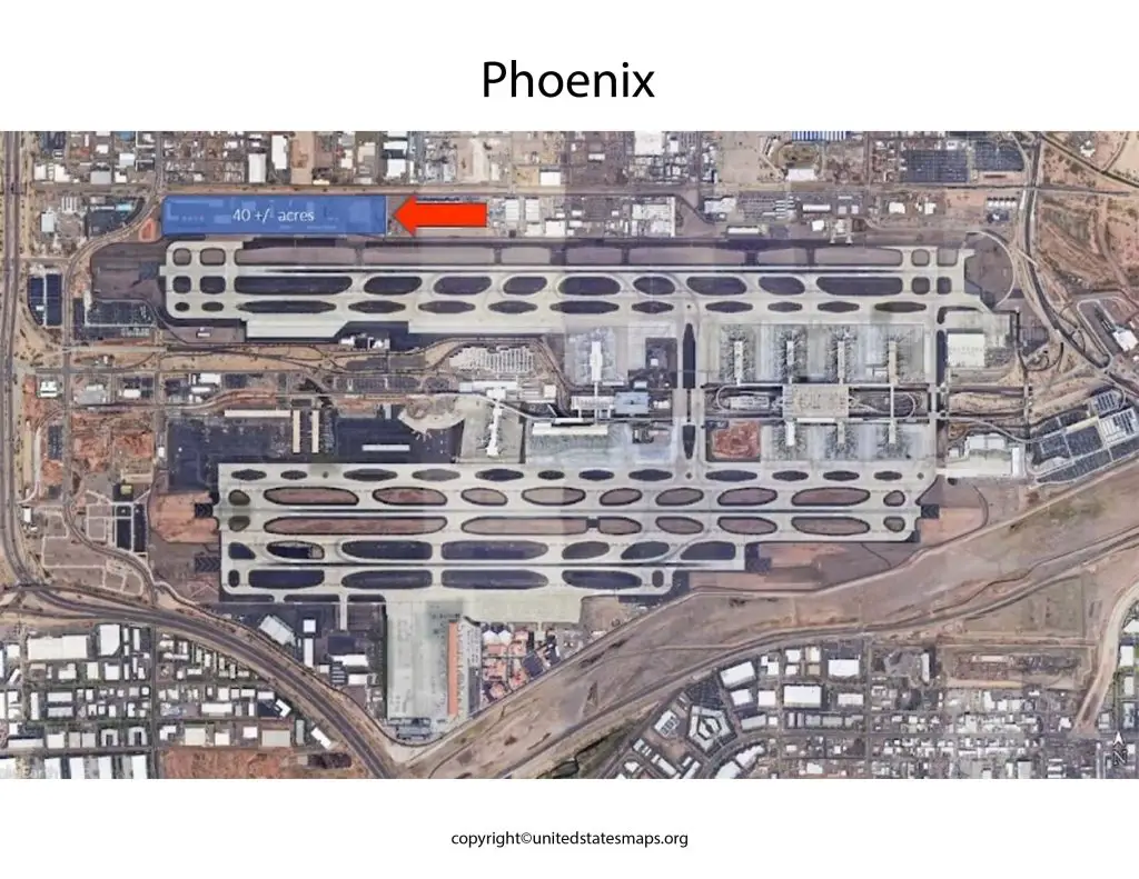 phoenix airport map