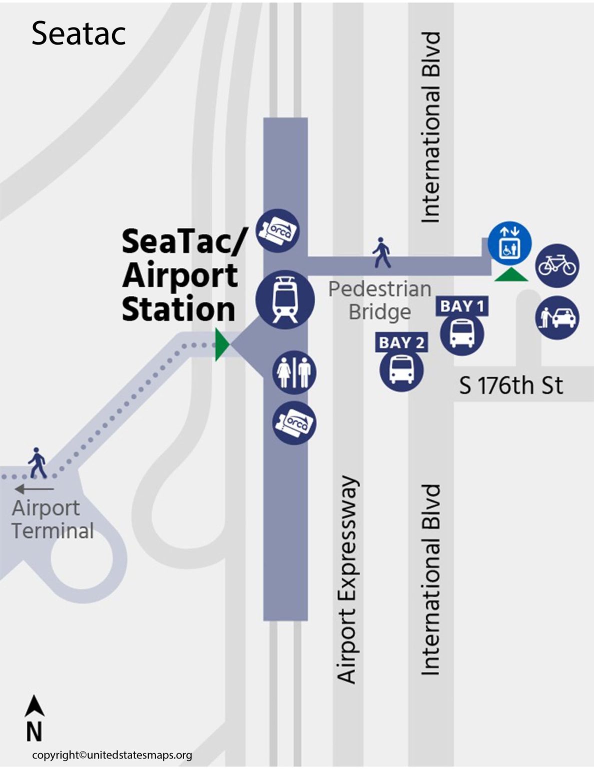 Seatac Airport Map Seattle Airport Map Terminals