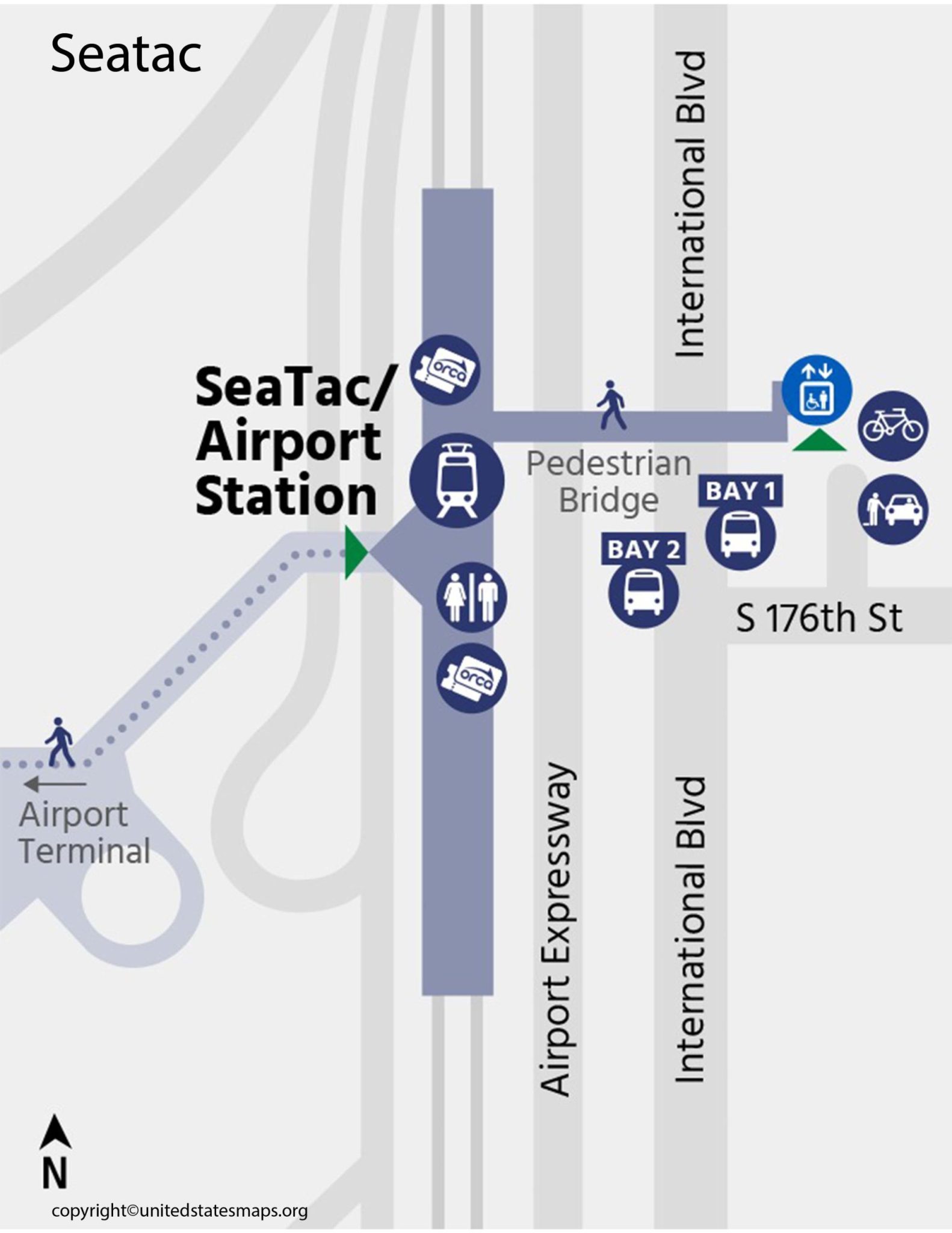 Seatac Airport Map | Seattle Tacoma Airport Map Terminals