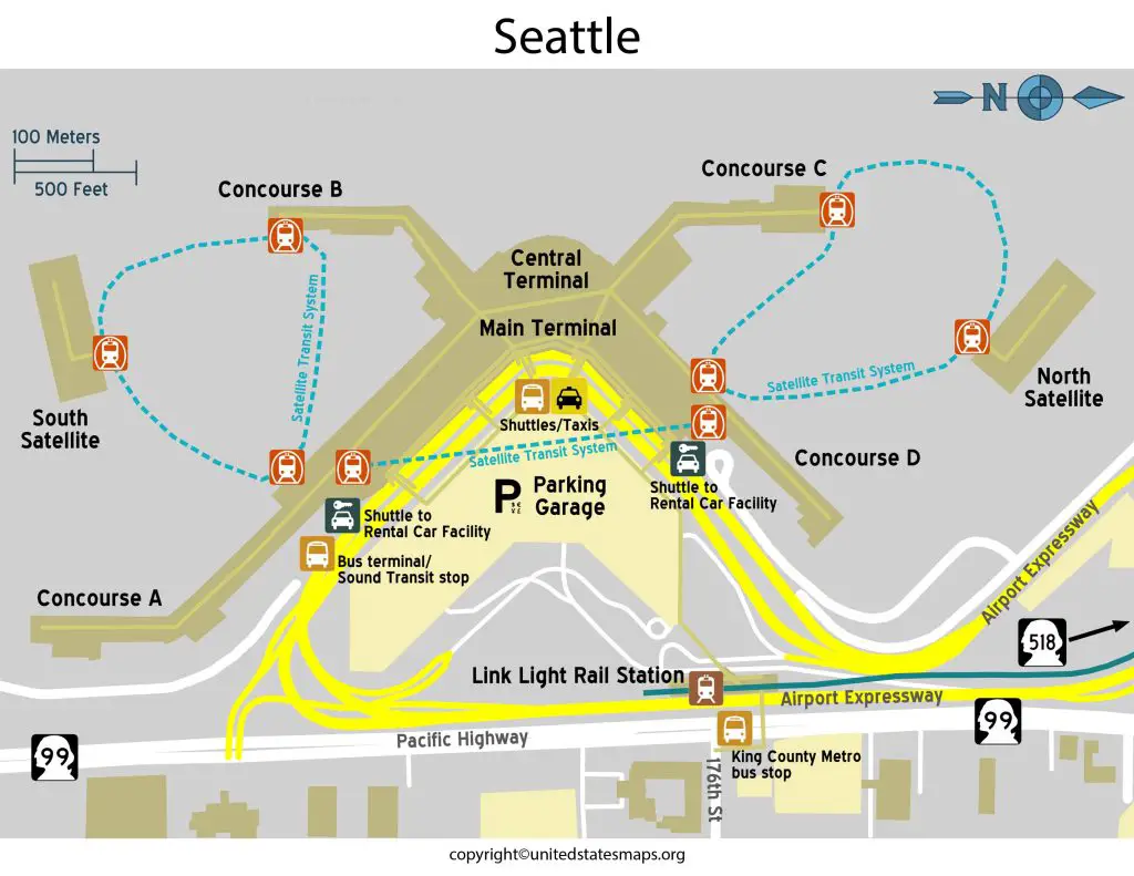 Seattle Airport Terminal Map Pdf - Image to u