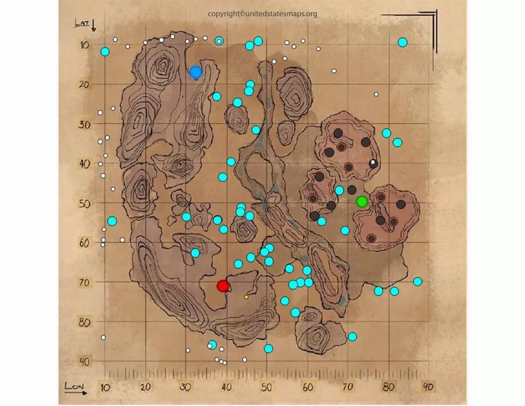 Ark Scorched Earth Map | Scorched Earth Ark Map