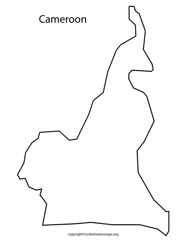 Blank Cameroon Map