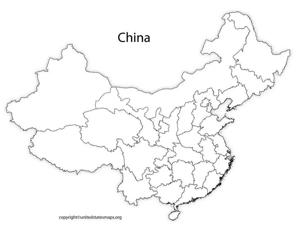 Blank China Map