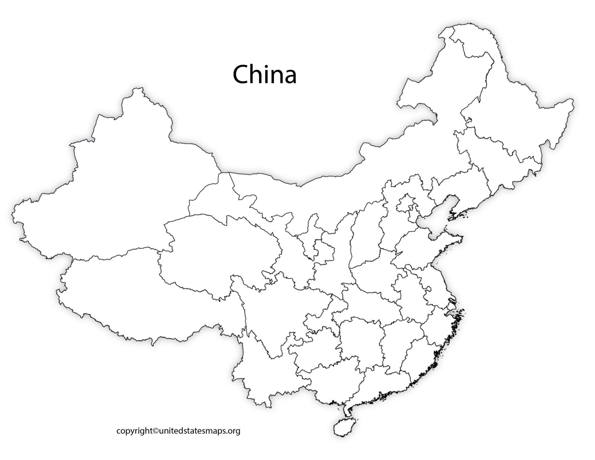 Blank China Map Blank Outline Map Of China Blank China Map Scaled 1 2048x1582 
