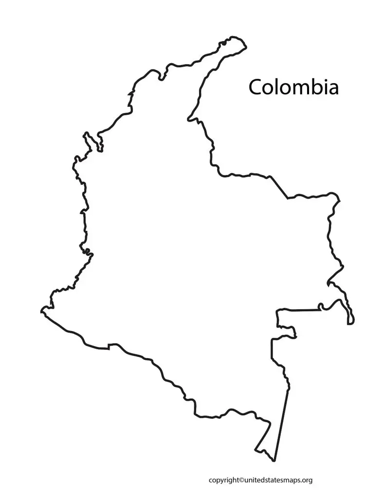 Blank Colombia Map