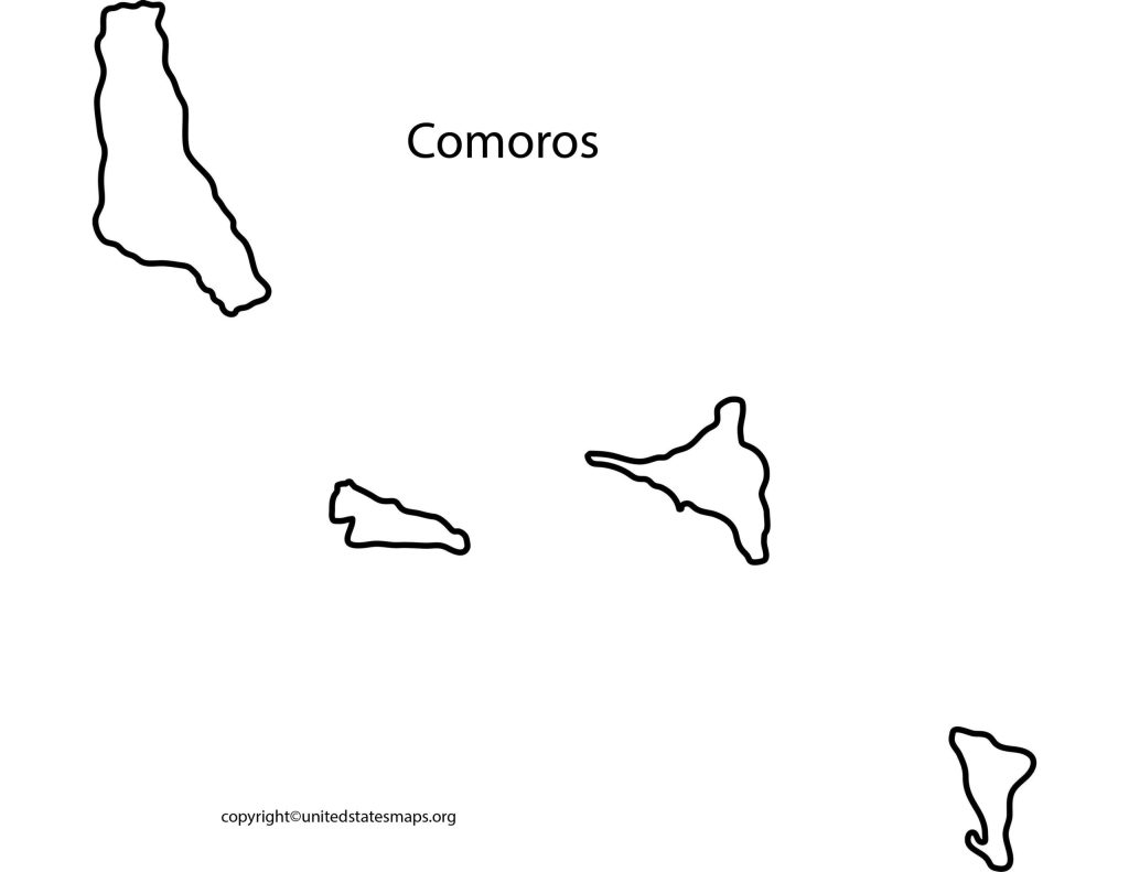 Blank Comoros Map