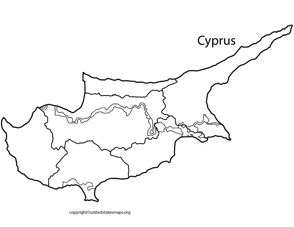 Blank Cyprus Map
