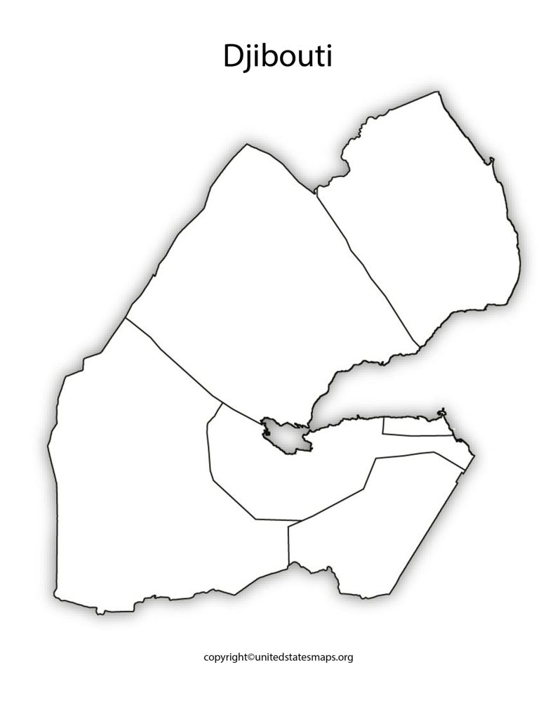 Blank Djibouti Map