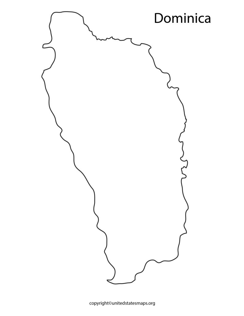 Blank Dominica Map