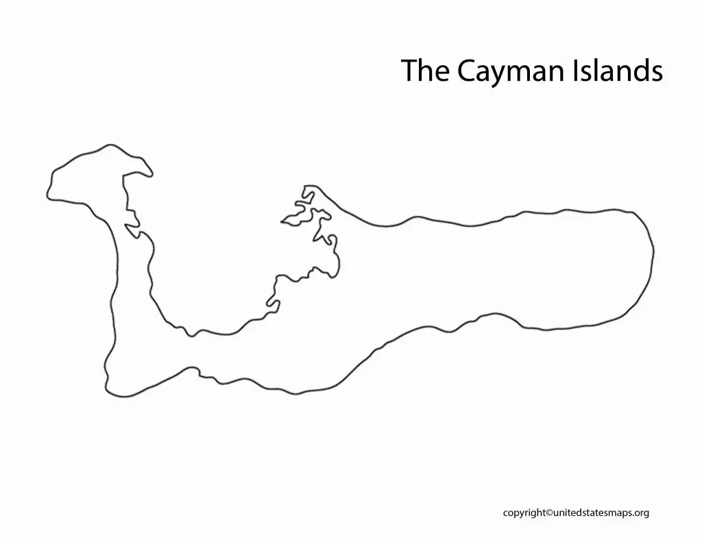 Blank The Cayman Islands Map