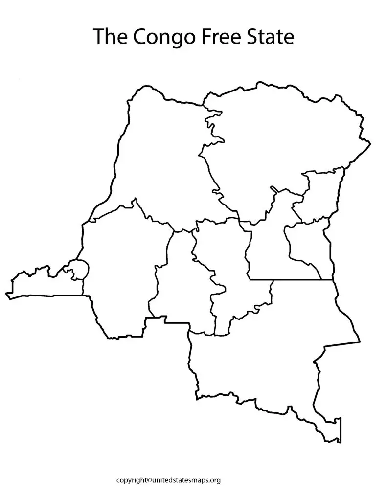 Blank The Congo Free State Map