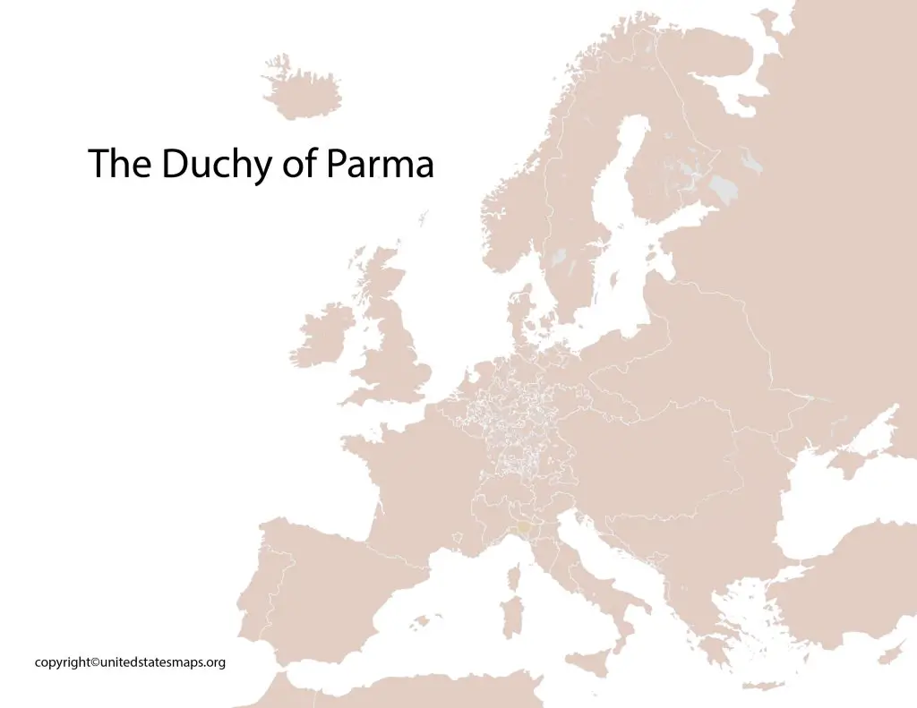 Blank The Duchy of Parma Map