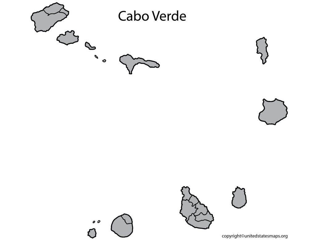 Blank Cabo Verde Map