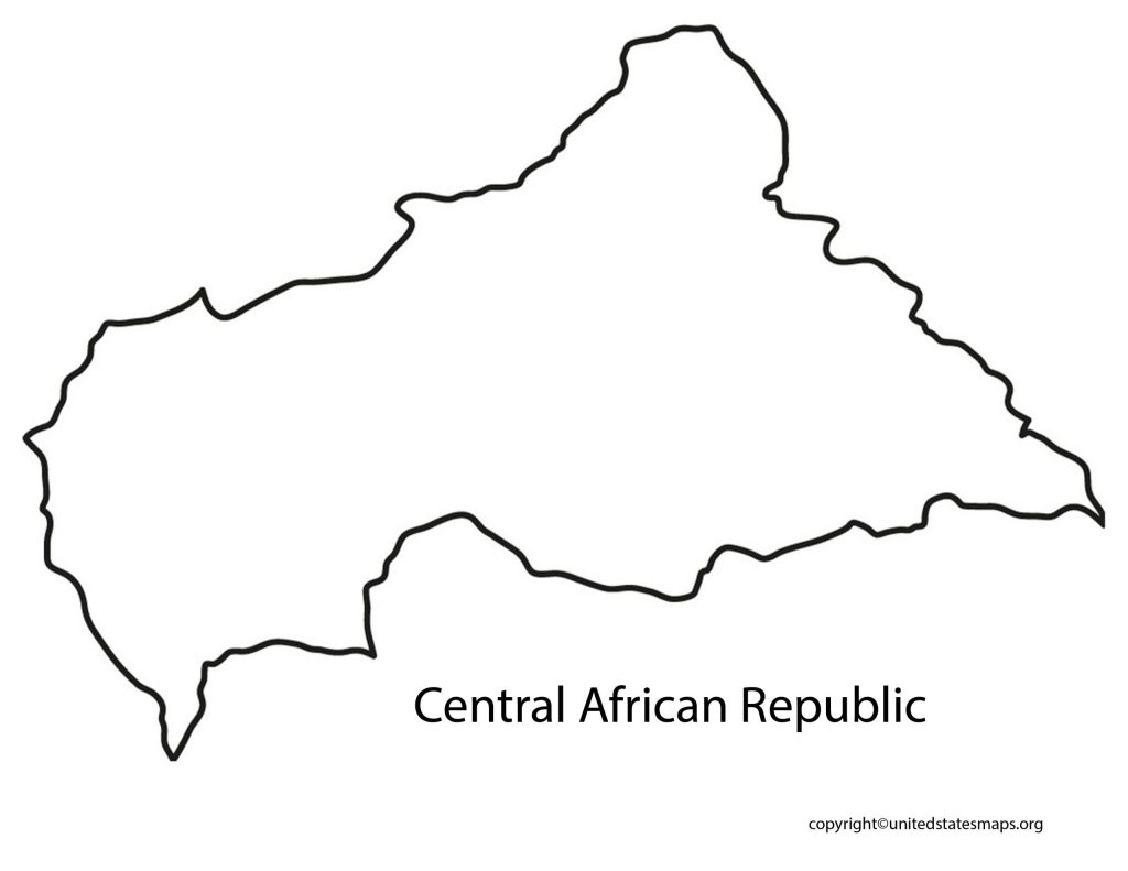 Central African Republic Map Blank