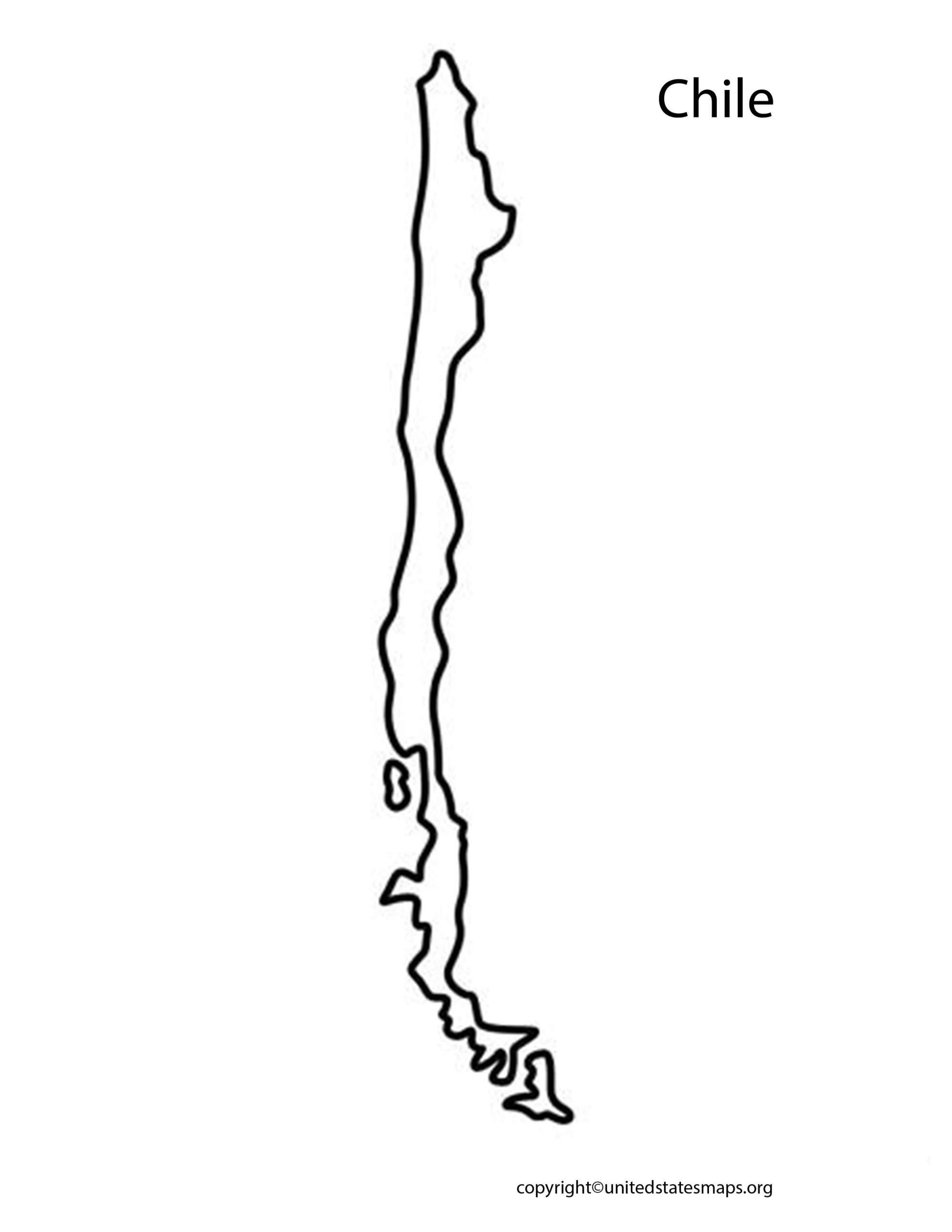 Blank Chile Map | Blank Outline Map of Chile