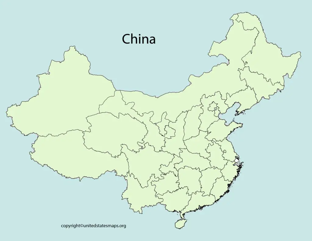 China Blank Map