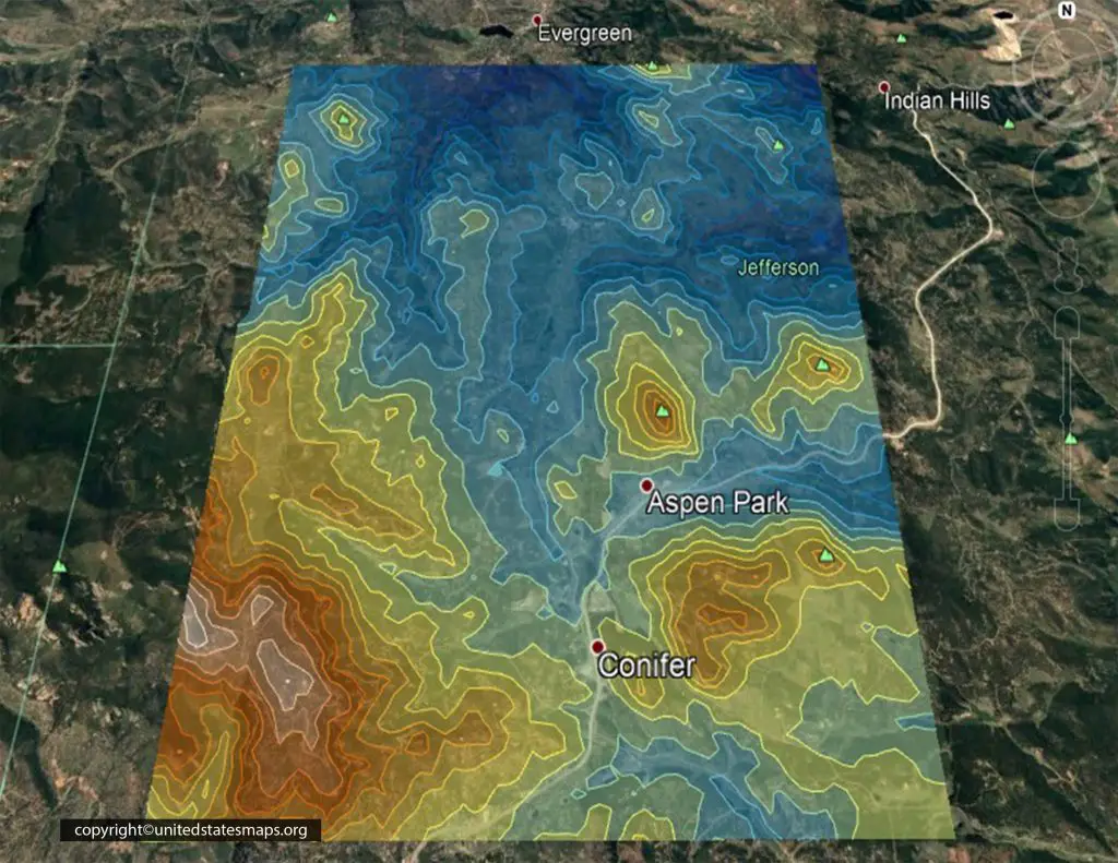 Contour Elevation Map for Google Earth