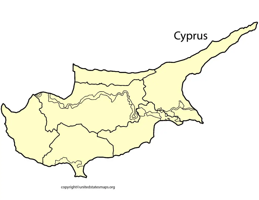 Cyprus Map Blank