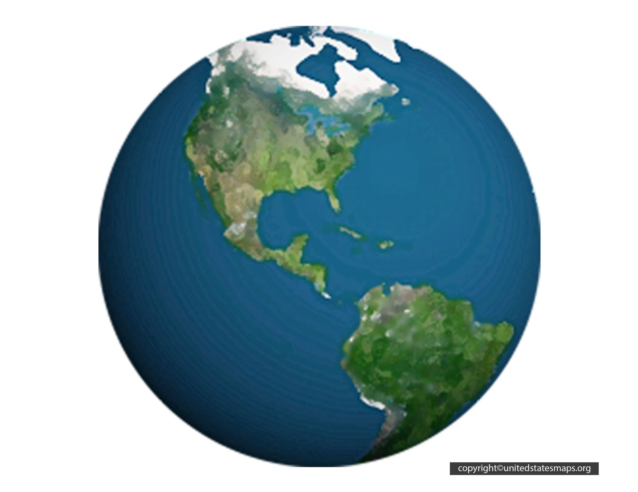 Earth Map 3D | 3D Map of the Earth [Printable PDF]