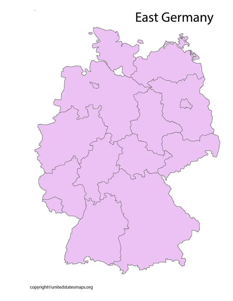 East Germany Map Blank