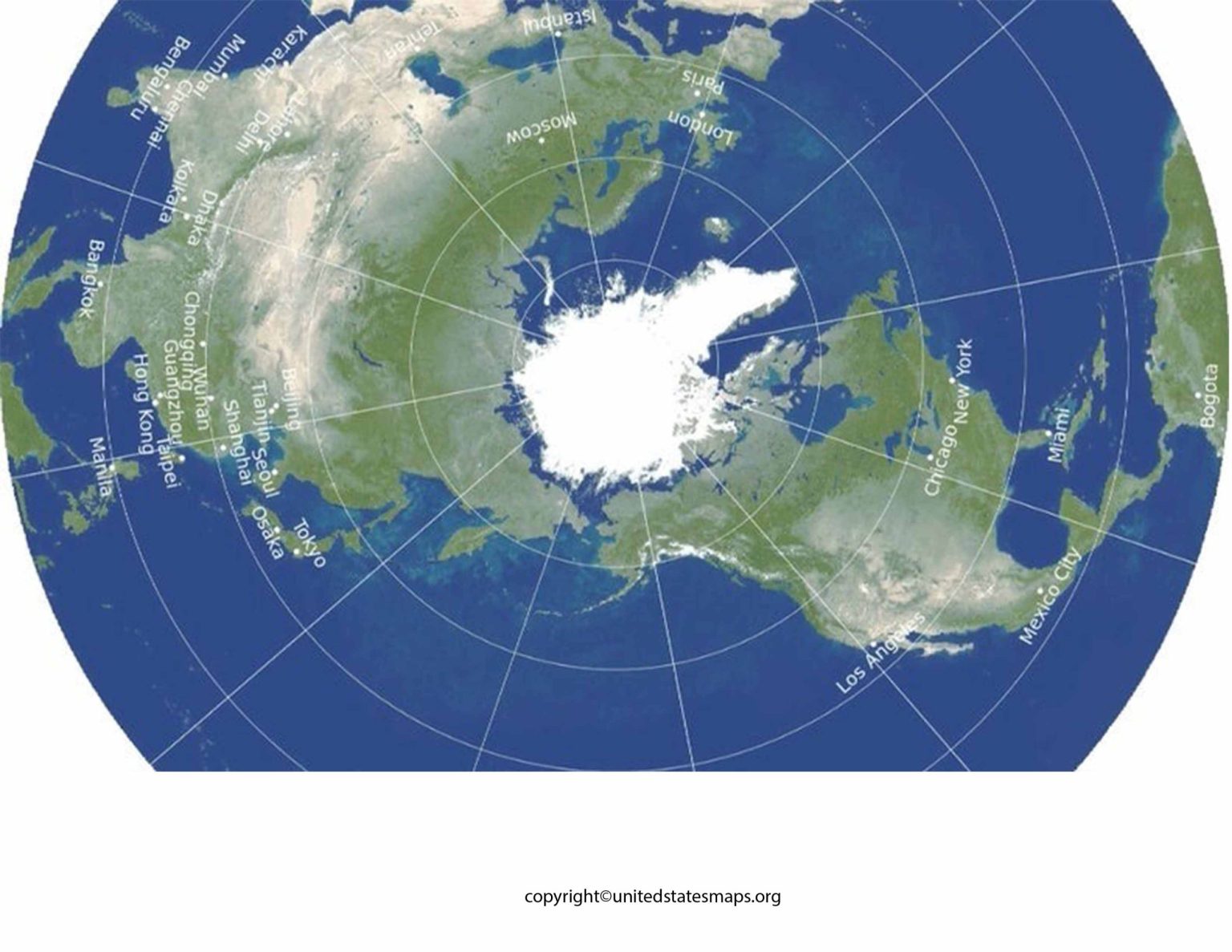 Flat Earth Map | Map of Earth Flattened [Theory Map]