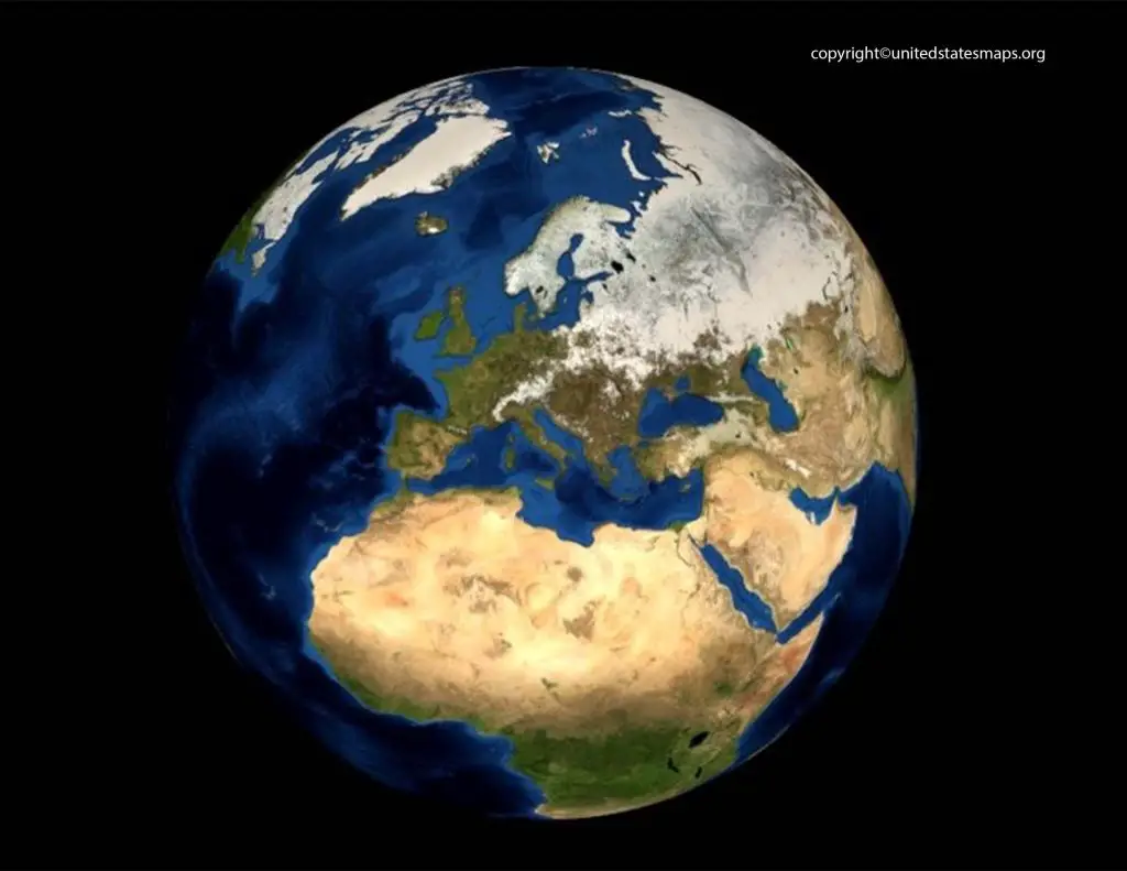 Globe of Earth Map