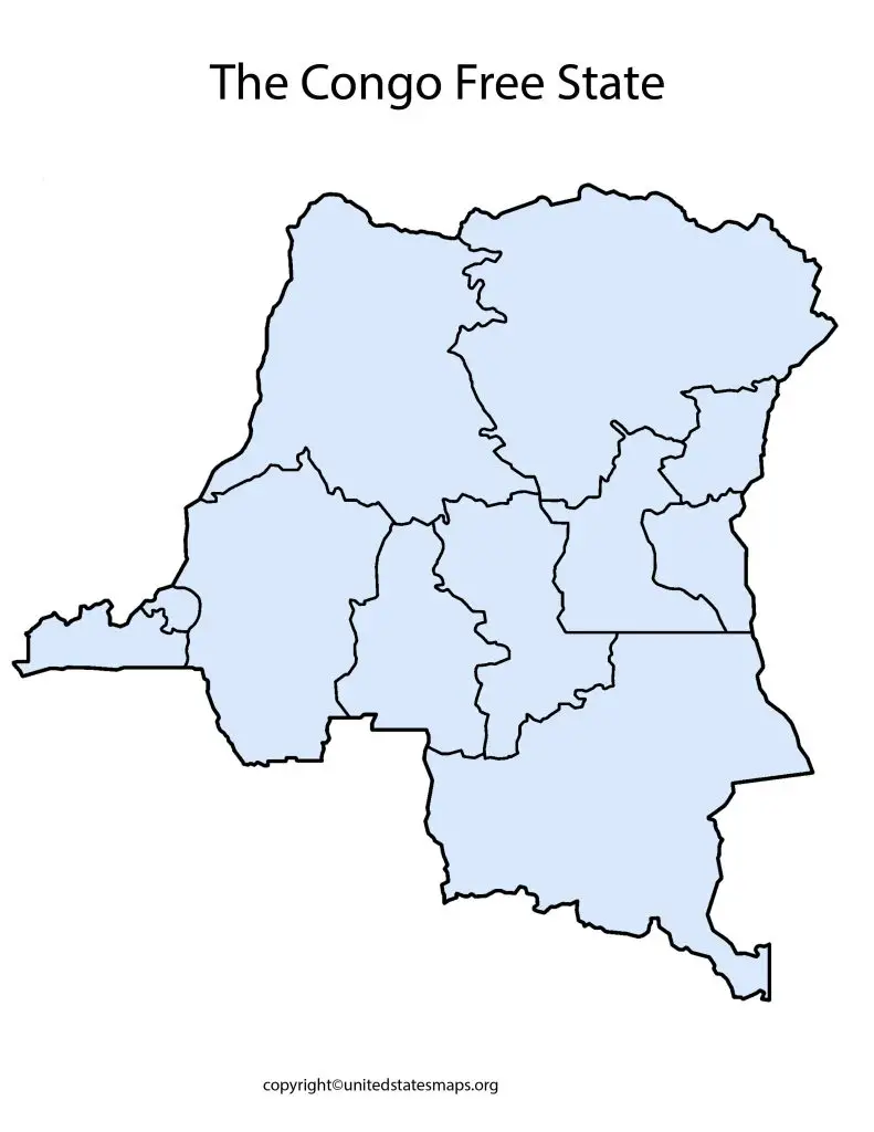 Independent State of the Congo Blank Map
