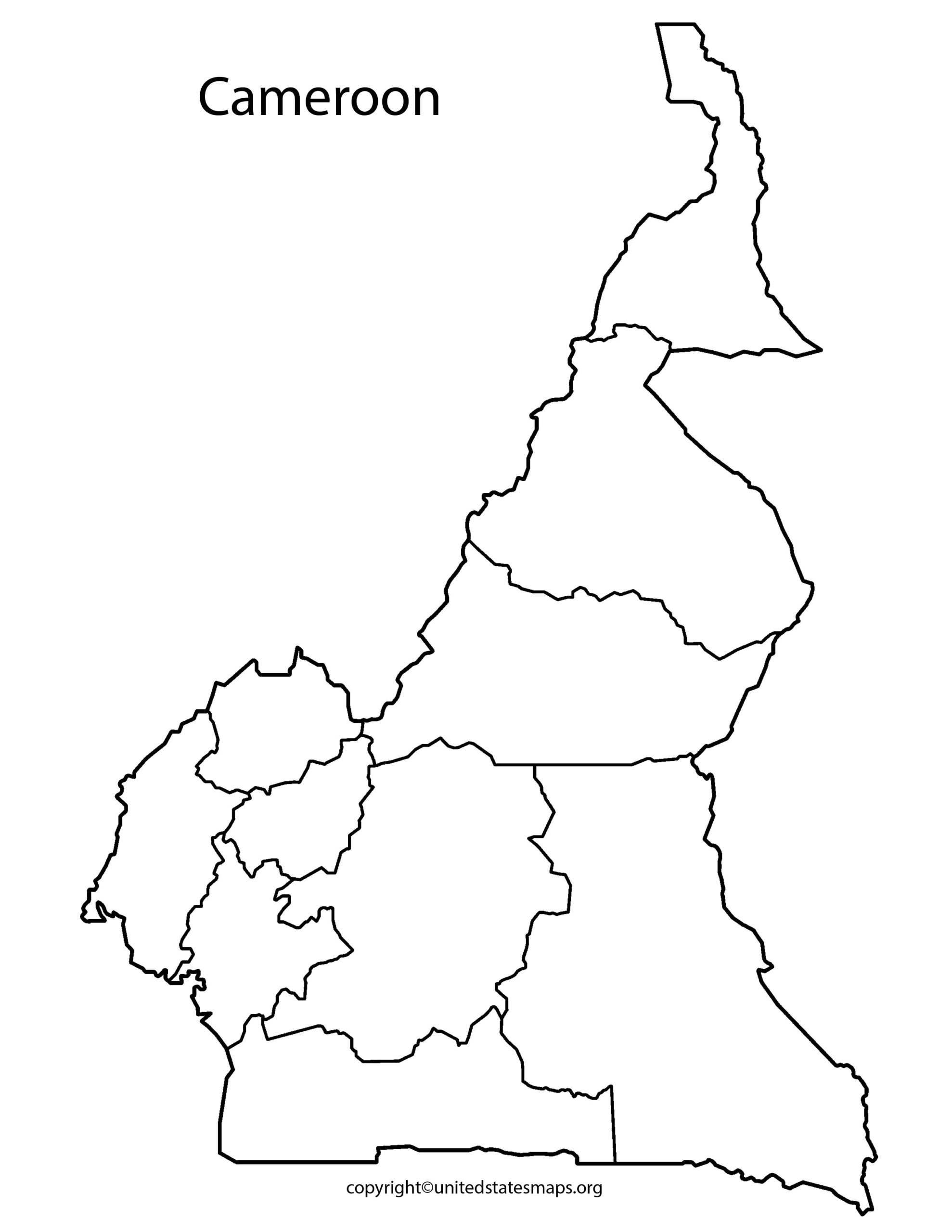 Blank Cameroon Map | Map of Cameroon Blank